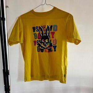 Psycho Bunny Kids Vibrant Yellow Tee with Graphic design